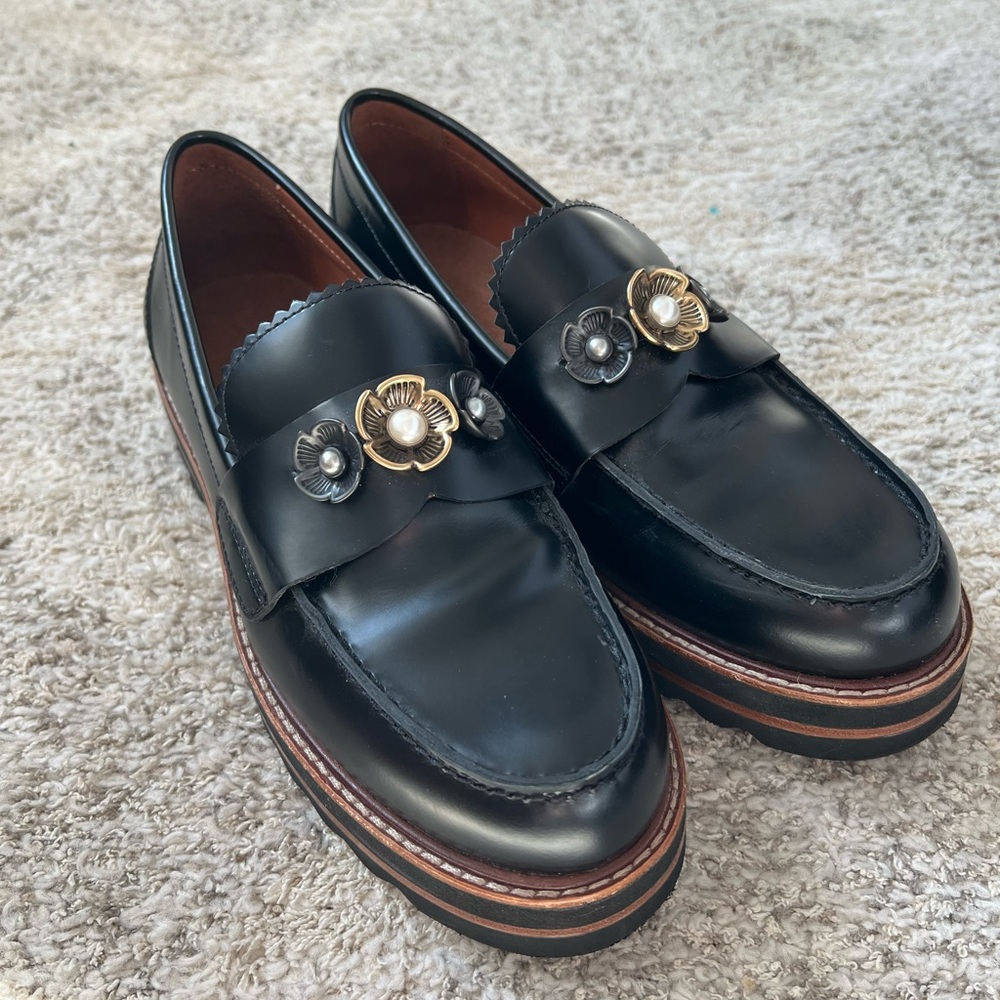 Black Coach Loafers size 7